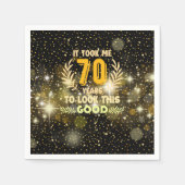 70歳の誕生日は私を70年もかけて見た スタンダードカクテルナプキン (正面)