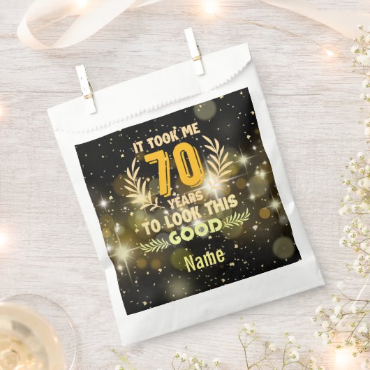 70歳の誕生日は私を70年もかけて見た フェイバーバッグ (クリップ留めされた状態)