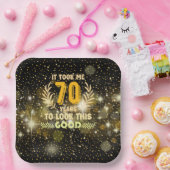 70歳の誕生日は私を70年もかけて見た ペーパープレート (パーティー)