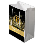 70歳の誕生日は私を70年もかけて見た ミディアムペーパーバッグ (正面アングル)