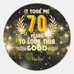 70歳の誕生日は私を70年もかけて見た ラウンドシール