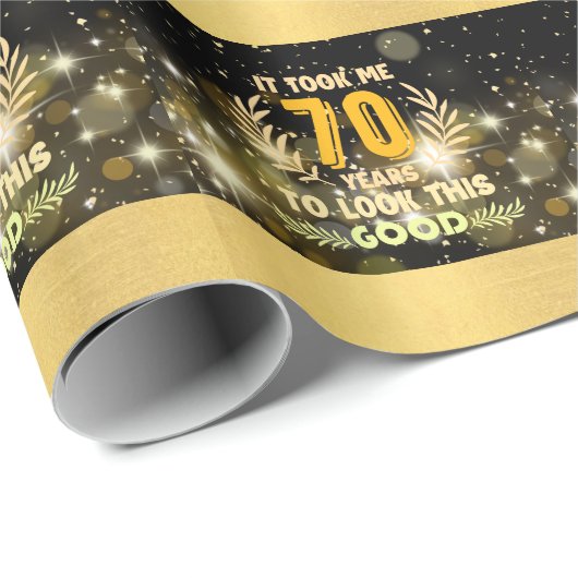 70歳の誕生日は私を70年もかけて見た ラッピングペーパー (ロールコーナー)