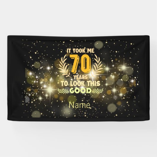 70歳の誕生日は私を70年もかけて見た 横断幕 (横)