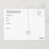 70歳の誕生日または記念日：ワインボトル&グラス ポストカード (裏面)