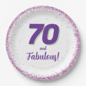 70歳の誕生日や何歳でも ペーパープレート (正面)