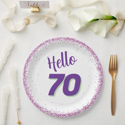 70歳の誕生日や何歳にも ペーパープレート (ウェディング)