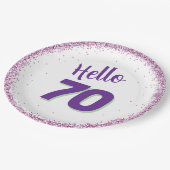 70歳の誕生日や何歳にも ペーパープレート (アングル)