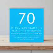 70歳の誕生日をお祝いするビッグナンバー70目の検査の招待状 招待状