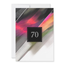 70歳の誕生日をお祝いする抽象的な絵画