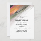 70歳の誕生日をお祝いする抽象的な絵画 招待状 (裏面)