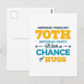 70歳の誕生日をお祝いする ポストカード (正面/裏面)