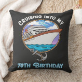 70歳の誕生日をクルーズでお祝い クッション (ブランケット)