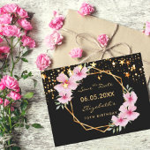 70歳の誕生日を保存する熱帯の黒い星 ポストカード