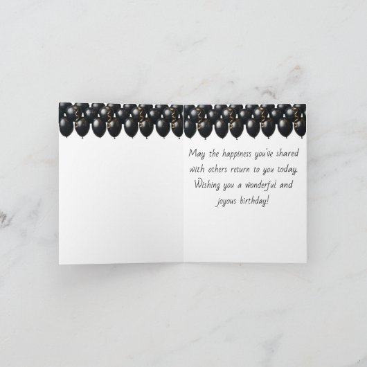 70歳の誕生日を祝うカード カード (内部)