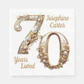 70歳の誕生日エレガントパーティー スタンダードランチョンナプキン (正面)