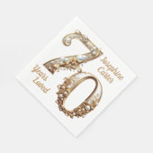 70歳の誕生日エレガントパーティー スタンダードランチョンナプキン (角)