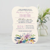 70歳の誕生日エレガントブーケ 招待状 (スタンド正面)