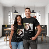 70歳の誕生日カスタム写真こんにちは70人の男性 Tシャツ