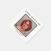 70歳の誕生日カスタム写真ナプキン スタンダードカクテルナプキン (角)