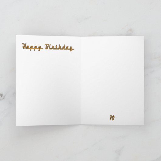 70歳の誕生日カード カード (内部)