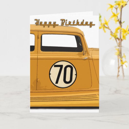 70歳の誕生日カード カード (黄色い花)