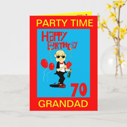 70歳の誕生日カード カード (黄色い花)