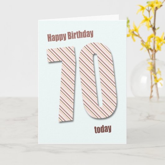 70歳の誕生日カード カード (黄色い花)