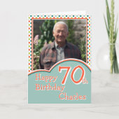 70歳の誕生日カード 1枚の写真 カード (正面)