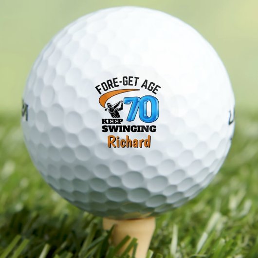 70歳の誕生日ゴルフボール70年ギフトおもしろいブルー ゴルフボール