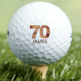 70歳の誕生日ゴルフボール 70歳ゴルファーウッドギフト ゴルフボール