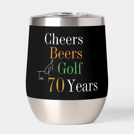 70歳の誕生日ゴルフ・乾杯・ビール (正面)
