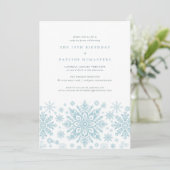 70歳の誕生日サプライズパーティー 青い雪の結晶 招待状 (スタンド正面)