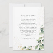 70歳の誕生日サプライズ ユーカリのカード依頼 招待状 (裏面)