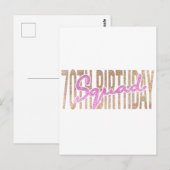70歳の誕生日スクワッド名言 ポストカード (正面/裏面)