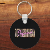 70歳の誕生日スクワッド引用文ことわざ キーホルダー (正面)