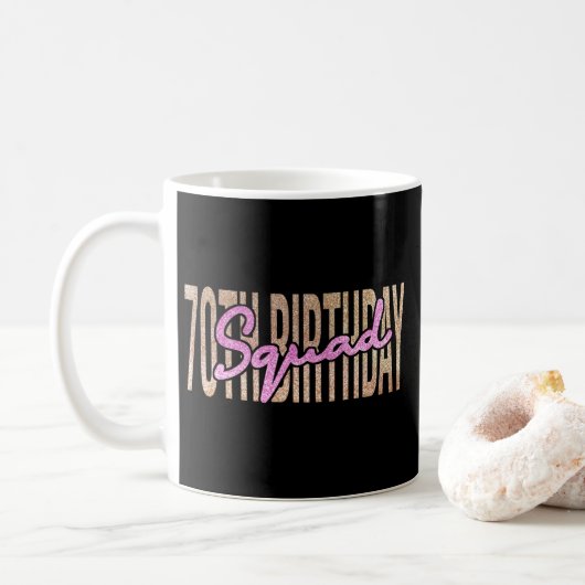 70歳の誕生日スクワッド引用文ことわざ コーヒーマグカップ (ドーナツ)