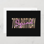 70歳の誕生日スクワッド引用文ことわざ シーズンポストカード (正面/裏面)