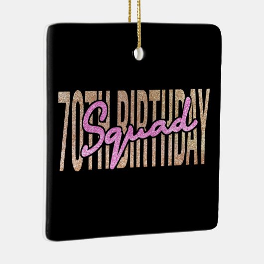 70歳の誕生日スクワッド引用文ことわざ セラミックオーナメント (右)