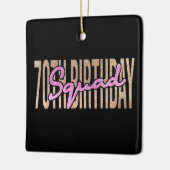 70歳の誕生日スクワッド引用文ことわざ セラミックオーナメント (左)