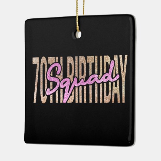 70歳の誕生日スクワッド引用文ことわざ セラミックオーナメント (左)