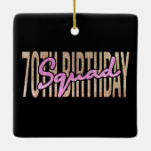 70歳の誕生日スクワッド引用文ことわざ セラミックオーナメント (裏面)