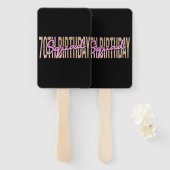 70歳の誕生日スクワッド引用文ことわざ ハンドファン (正面&裏面)