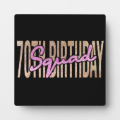 70歳の誕生日スクワッド引用文ことわざ フォトプラーク (正面)