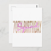 70歳の誕生日スクワッド引用文ことわざ ポストカード (正面/裏面)