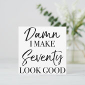 70歳の誕生日スタイル カード (スタンド正面)