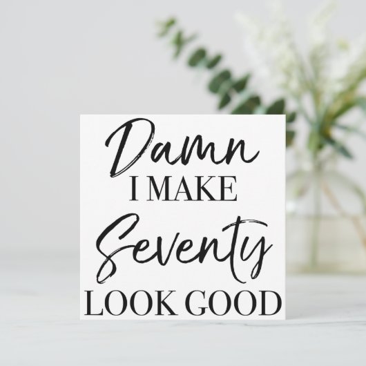 70歳の誕生日スタイル カード (スタンド正面)