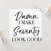 70歳の誕生日スタイル カード (正面/裏面インサイチュ)