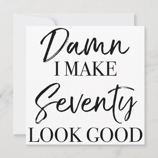 70歳の誕生日スタイル カード (正面)