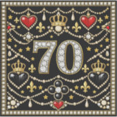 70歳の誕生日チューダー様式のジュエリーの歴史ギフト シール (正面)