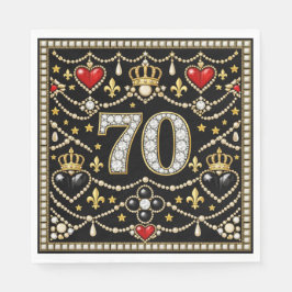 70歳の誕生日チューダー様式のジュエリーの歴史ギフト スタンダードランチョンナプキン